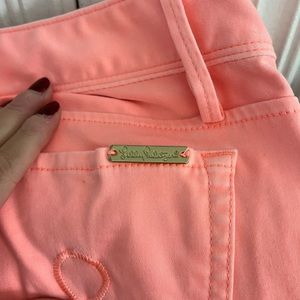 Lilly Pulitzer Neon Coral Pants Size 4